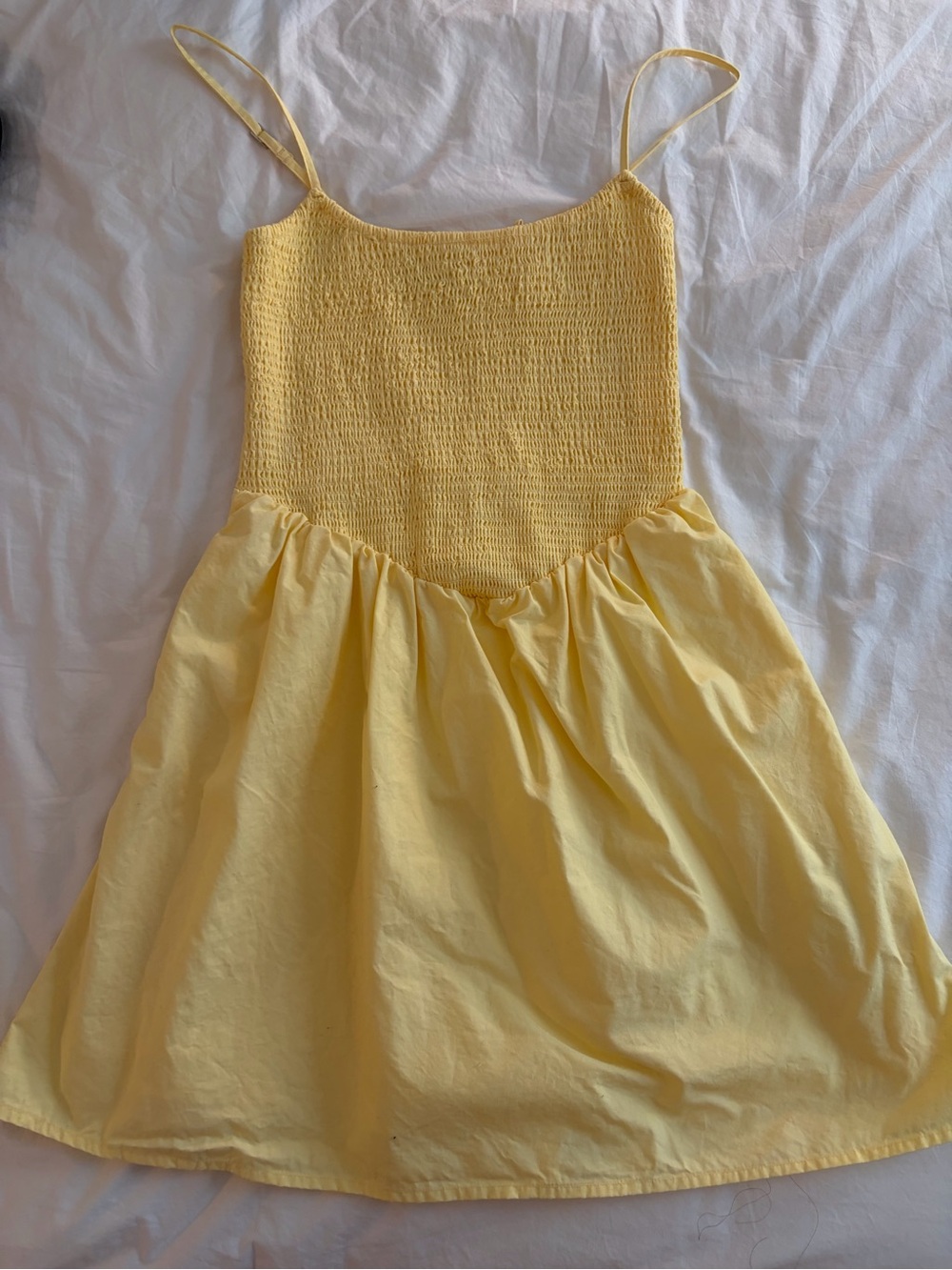 Abercrombie & Fitch Dipped-Waist Smocked Mini Dress